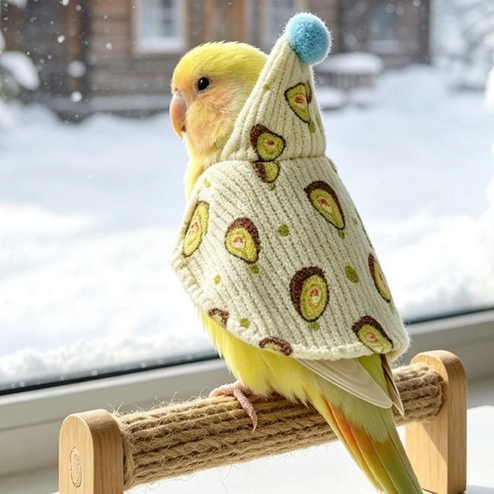 Warm Winter Parrot Cloak Windproof Bird Flight Suit Pet Birds Outerwear for Cockatiel Greys