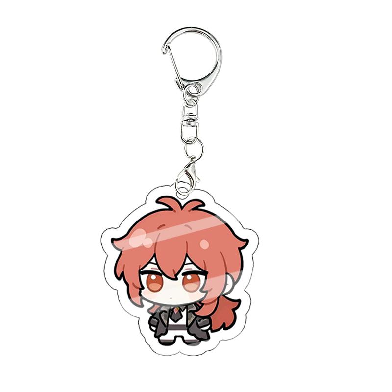Genshin Impact Kinich Furina Layla Acrylic Keychain Decoration Accessories Pendant Keychain Characters Figure Bag Birthday Gift