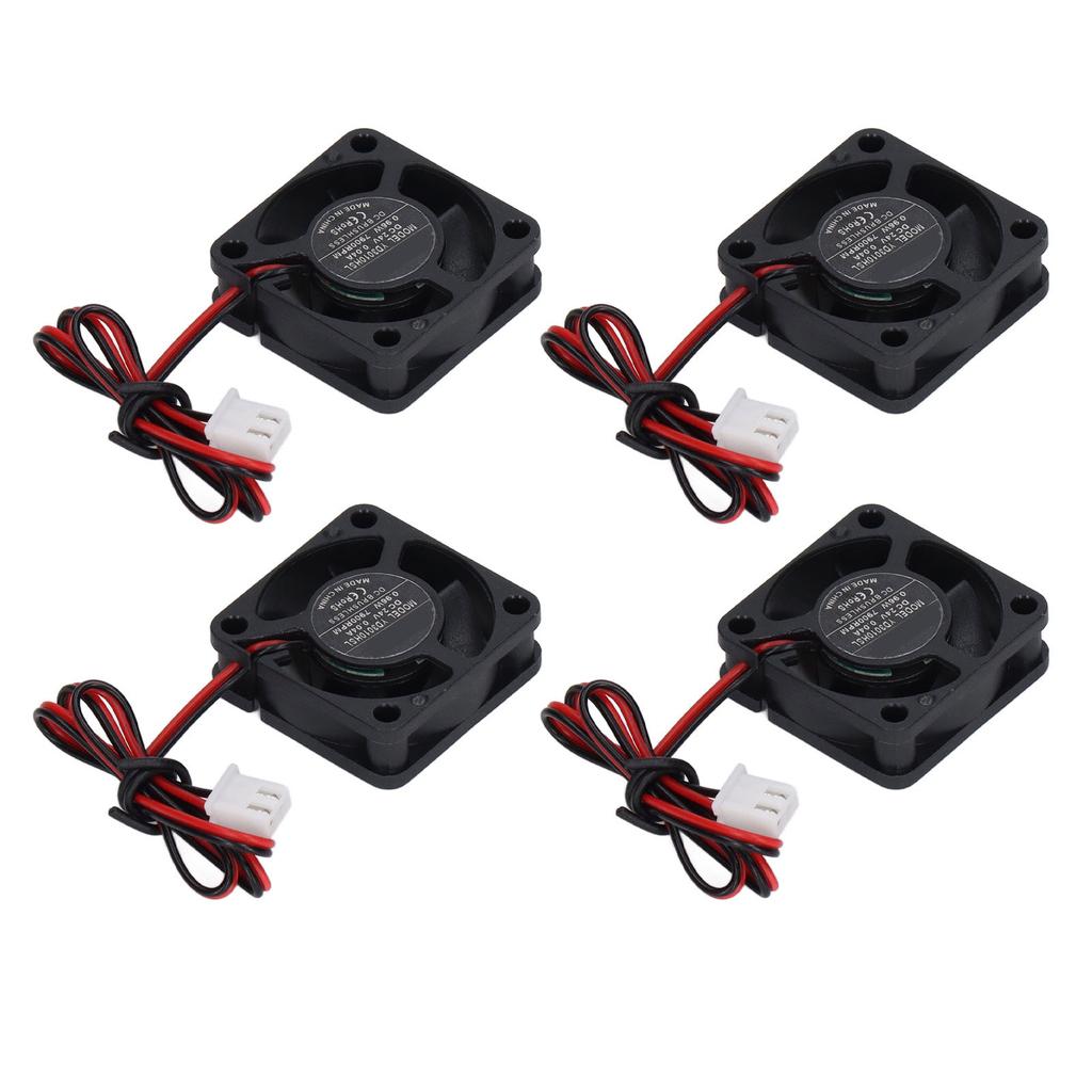 3010 DC Borstlös Fläkt 2-pin Terminal Lågt Ljud Mini DC Kylfläkt för 3D-Skrivare Extruder Hot End V6 V5 CPU 4st DC 24V