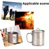 450/550/650ml/750ml Portable Outdoor Water Cup Ultralight Large-capacity Single-layer Pure Titanium Camping Mug