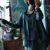 Luo Gu Ni Retro Washed Linen Loose Cardigan Shirt - Artistic Design, Light Shallow