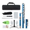 Closed Hole C Flute 16 Keys Cupronickel Nickel-plated Wind Instrument with Carry Case Flute Stand Gloves Cleaning Cloth   Screwdriver Cleaning Rod