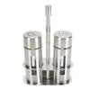 2pcs With Base Stand Salt And Shakers 304 Stainless Steel Spice Dispenser Set  For Kitchen
