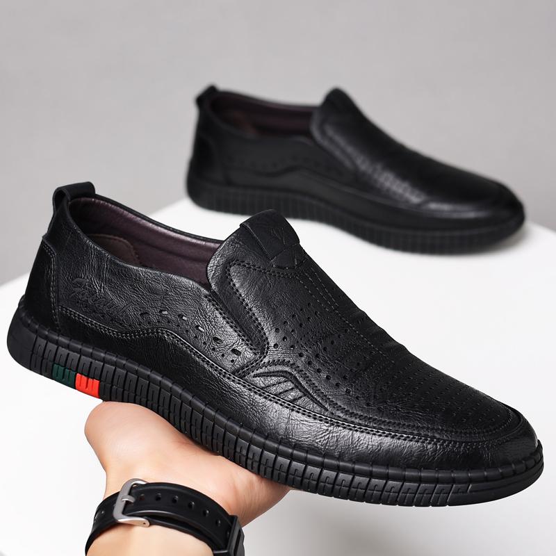 Fashion Classic Business Man Loafers Moccasins Breathable Slip On Flats All-match Male Driving Shoes Breathable Leather Men Casual Shoes