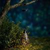 Outdoor Hanging Solar Garden Light Metal Lantern with Cutout Pattern for Patio Yard Lawn Decorative Ambient Lighting