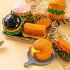 1Pc Miniatur Harz Lebensmittel Spielen Mini Burger Küche Szene Simulation Kreative Puppe Zubehör Ornament Puppenhaus Hamburger