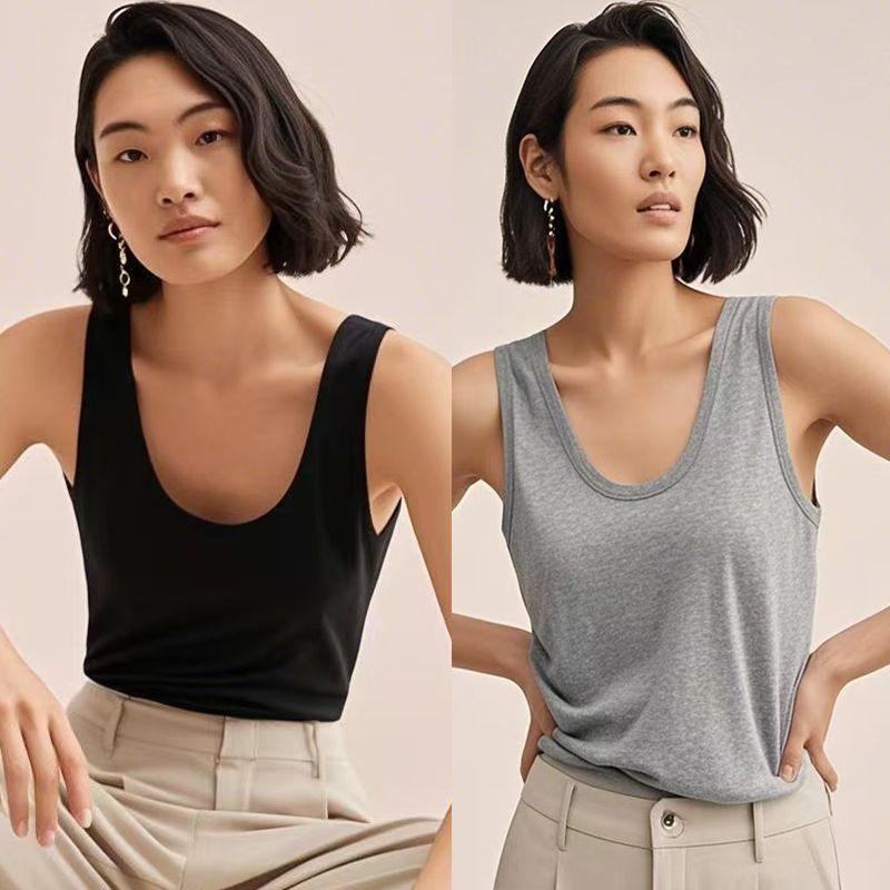 Linen Vest Tops Export Big Brand Withdraw from Cupboard Brand Women's Clothing Fanluo Fano Export U-Collar Cotton Linen Outwear