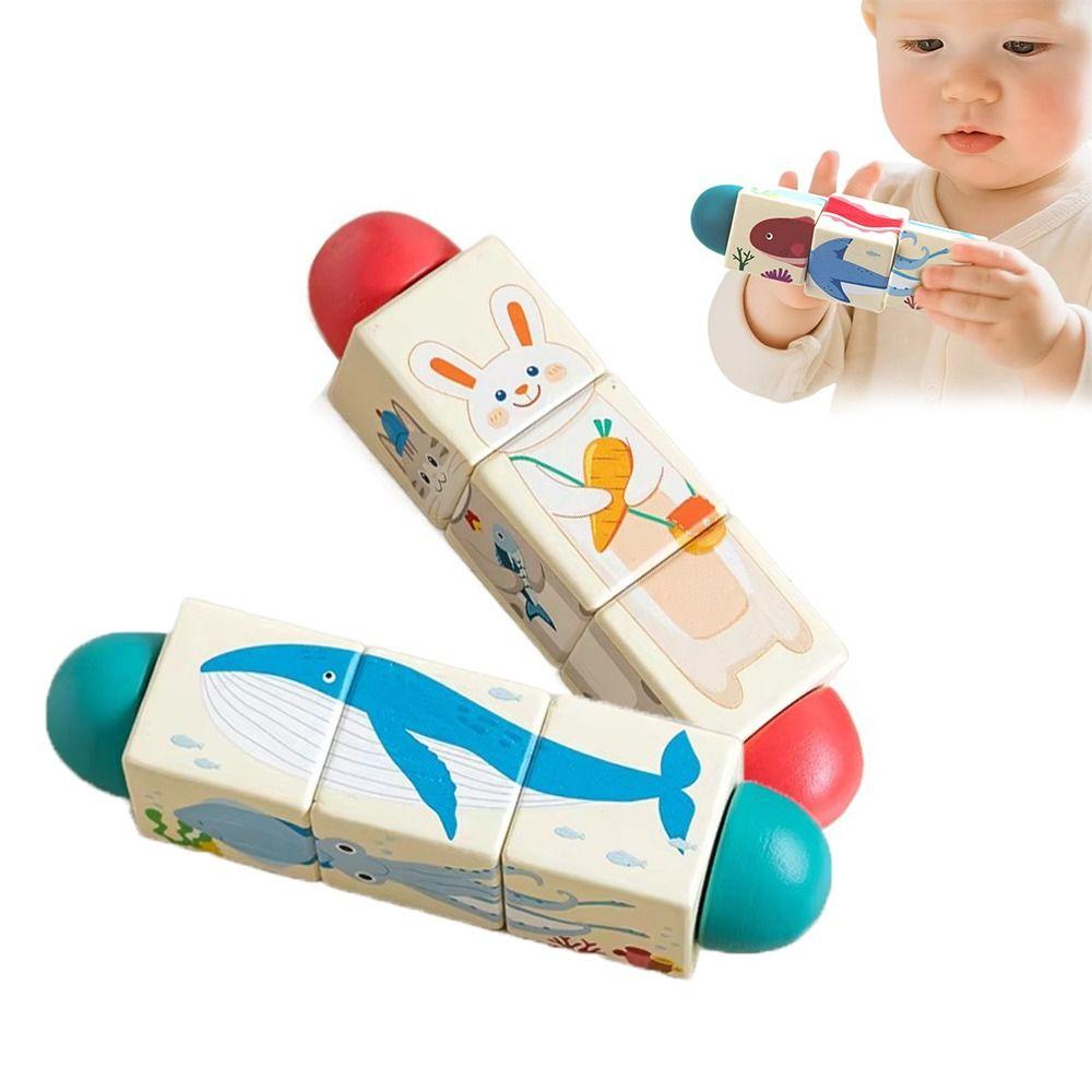 Cartoon Animal Spin Puzzle Toy Matching Toy  for Helps Develop Fine Motor Skills Logical Thinking