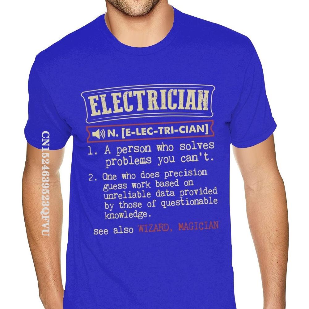 Senaste Elektriker Rolig Ordbok Term T-shirt Anpassad Oversized Anime T-shirt Män Jul Män Kvinnor Svart T-shirt