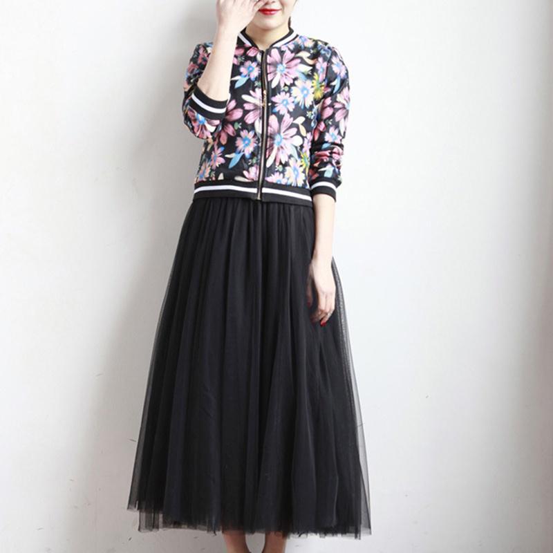 

Женская модная юбка из тюля, эластичная высокая талия, плиссированное миди-платье S