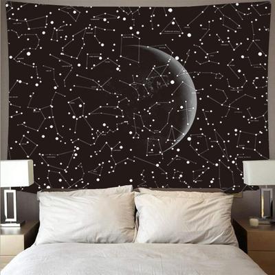 Space Planet Universe Galaxy Moon Stars Tapestry Psychedelic Mandala Bohemian Tapestry Decoration