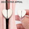 12PCS Heart-shaped Magnetic Curtain Tiebacks, Heavy-duty Zinc Alloy Curtain Clips with Detachable Buckles, Magnetic Curtain Holders.