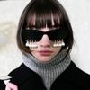 Pearl decorative cat eye sunglasses UV anti-ultraviolet trendy sunglasses for men and women