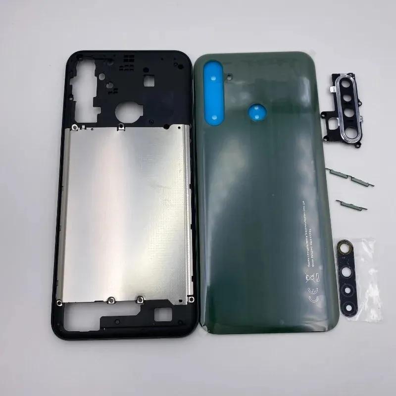 For Oppo Realme 6i Full Housing Middle Frame Battery Back Cover Case Panel Replacement Parts