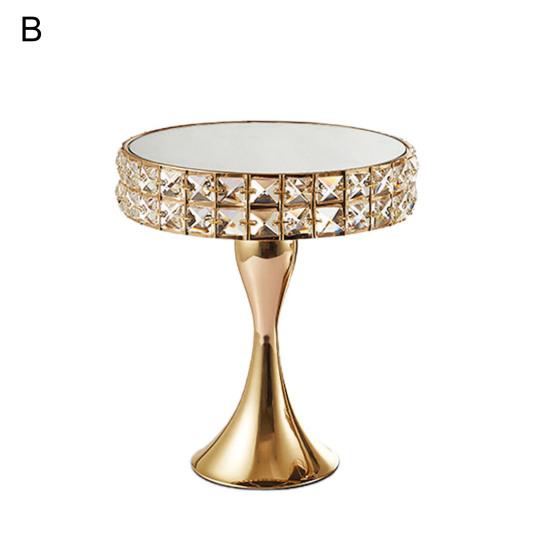 Stojan na dort Zrcadlový povrch Dekorativní evropský styl Umělý křišťálový ozdobný stojan na dezert s podstavcem na svatbu