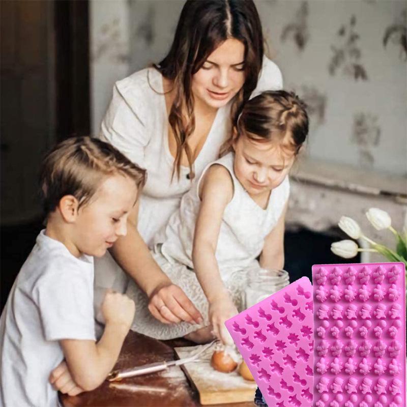 1pc Dinosaur Gummy Molds Dinosaur Candy Molds Silicone 48-Cavity for Candy Chocolate Jelly Ice Cube