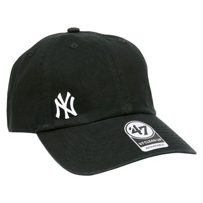 47 Brand Clean Up MLB New York Yankees Cap Black Mini Logo Adjustable Strapback Hat Men Women Unisex