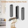 6Pcs Metal Foldable Wall Hook Wall Mounted Coat Hat Clothes hanger Hook for home Bedroom Self-Adhesive wall hook with Screws