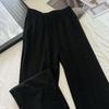 Women's 2025 Spring & Autumn Soft Knit Sequin Rhinestone Wide-Leg Trousers