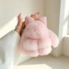 Hair Bow Plush Rabbit Keychain Rabbit Fur Bag Hanging Pendant Accessory Rabbit Plush Keychain  Car