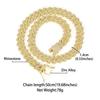 14mm Full Zirconium Cuban Chain Men's Hip Hop Cuban Necklace Bracelet Jewelry