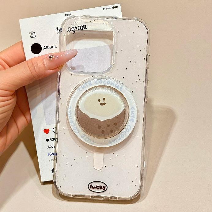 Summer Ins Splash Cartoon Coconut for IPhone16promax Mobile Phone Case for Apple 15 New Model 17pro High