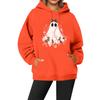Women's Casual Fashion Solid Color Rugby Print Long Sleeve Hooded Sweatshirt Top