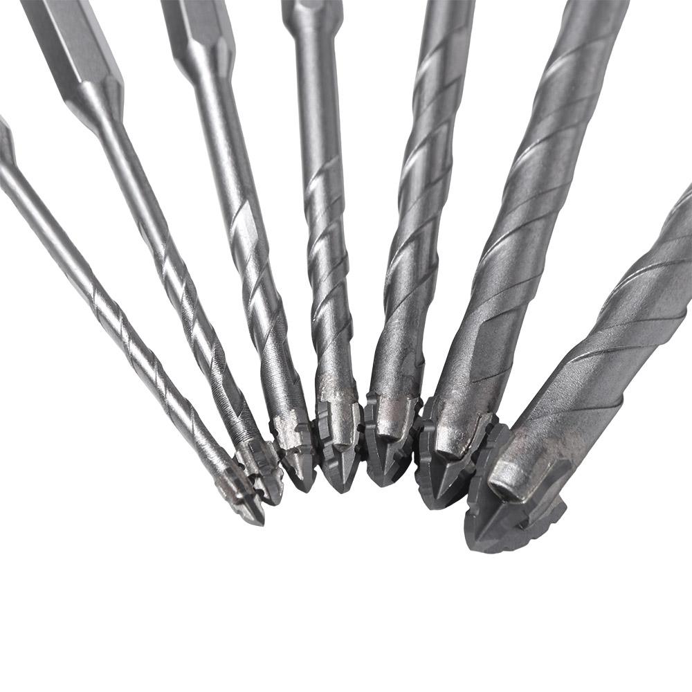 7pcs/set U-shaped Concrete Drill Bit Precision Eccentric Drill Bits  Building Site