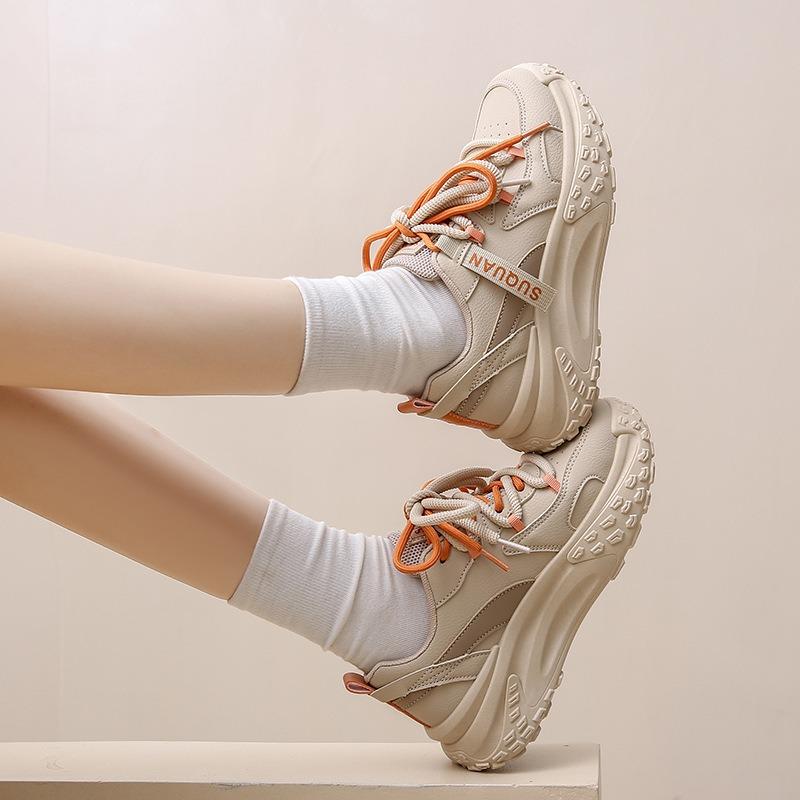 Spring New Dad Shoes Female Students Trendy Versatile Platform Single Shoes Sports Casual Shoes 6