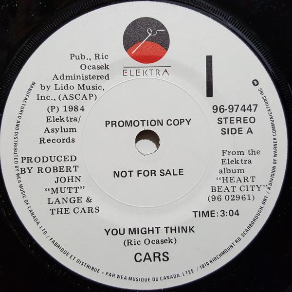 

7inch Record CARS You Might Think 9697447PROMO Elektra 1984 Canada Dance Electronica Used