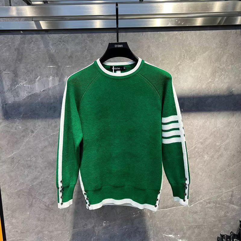 

Универсальный мужской зимний свитер - новый стиль, повседневный, красивый, облегающий, модный, теплый и не вызывающий катышков трикотажный низ рубашки 3XL зелёный