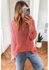 2025 Winter Loose Knit Round Neck Women's Fashion Crochet Drop Shoulder Sweater
