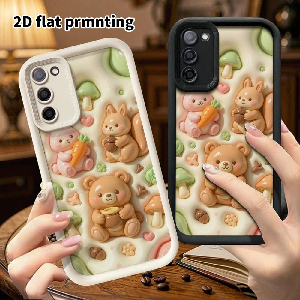 Phone case: 2D flat, compatible with Samsung Galaxy A34 A35 M05 M06 S20 S22 S21 FE Plus 5G protective cases, with cute buddy embossing, perfect holida