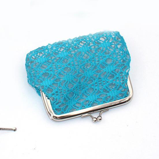 Women Lace Coin Purse, Mesh Small Change Purse, Kiss Lock Closure Pouch for Coins Cash Cards Lipstick