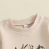 Toddler Baby Boy Winter Fall Outfit Reindeer Letter Print Long Sleeve Sweatshirt Elastic Waist Joggers 2 Piece Set