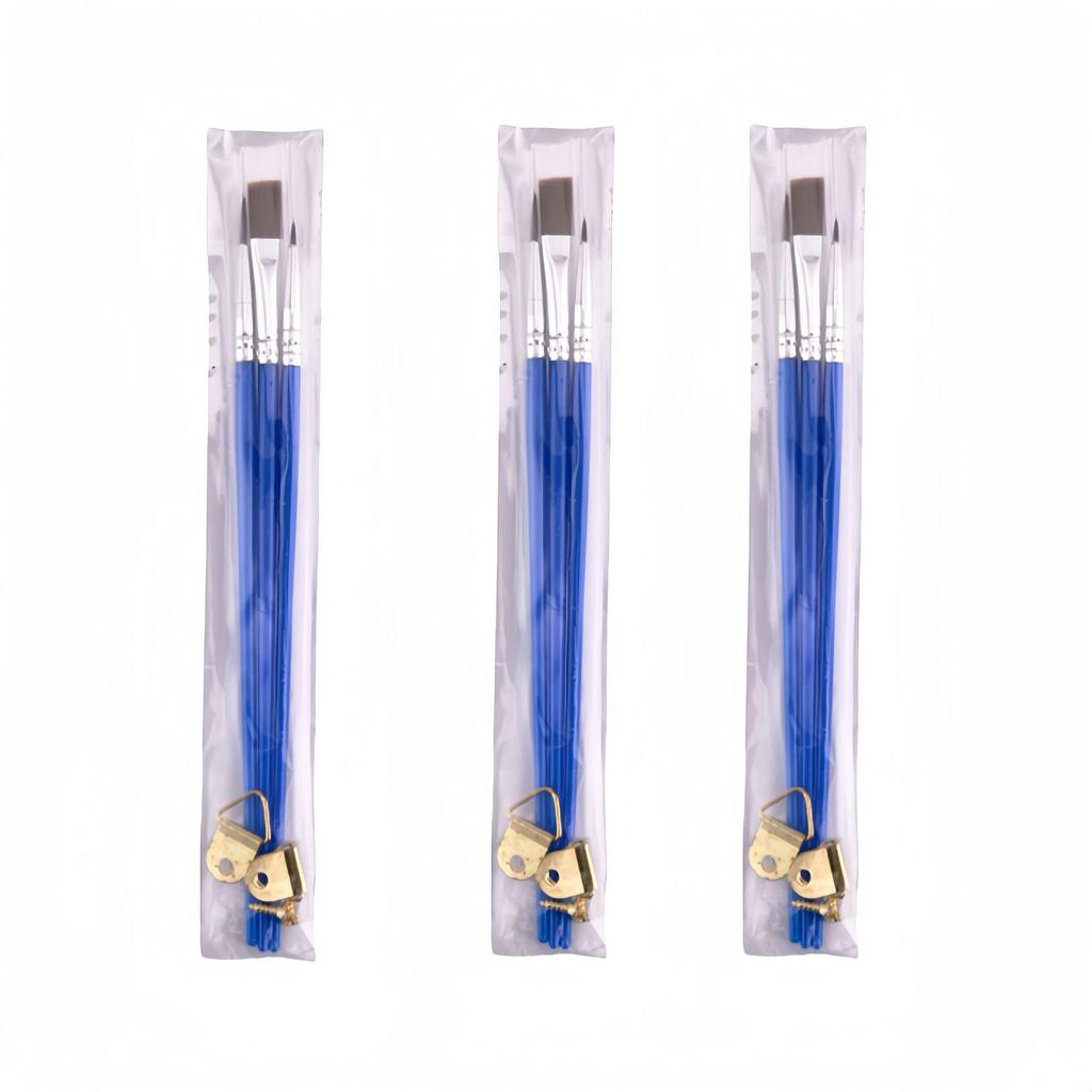 Children's Nylon Hair Gouache & Acrylic Paint Brushes – Set for Oil Painting, Graffiti, and Outlining.