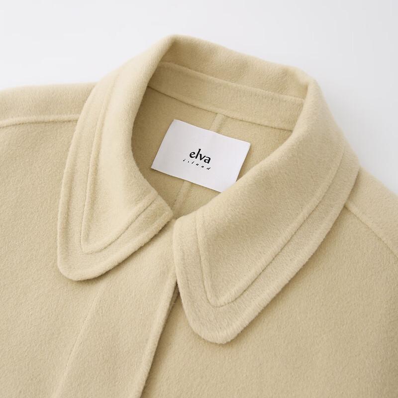 Elva' Island Women's Mid-Length Double-Faced Wool Coat