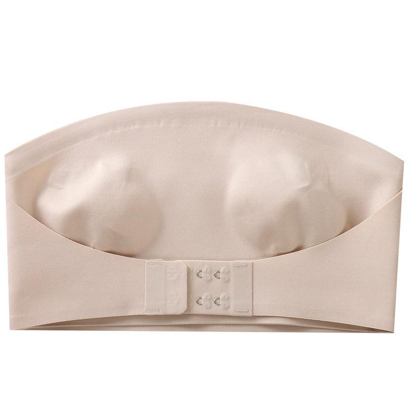 Black Strapless Back Hook Closure Bandeau Bra Seamless Non Slip for Off Shoulder Dresses S дубильная кора