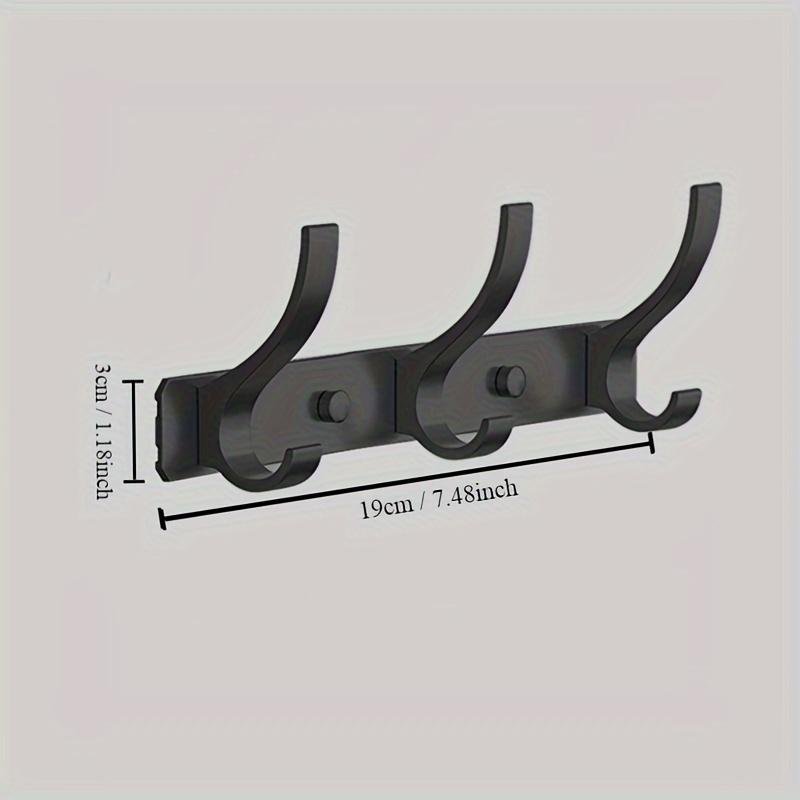 Chic Wall-Mounted Coat Hook - Rustproof Aluminum, 3/4/5/6/7/8 Hooks for Bedroom Clothes & Hats, Easy Organization & Stylish Room Decor