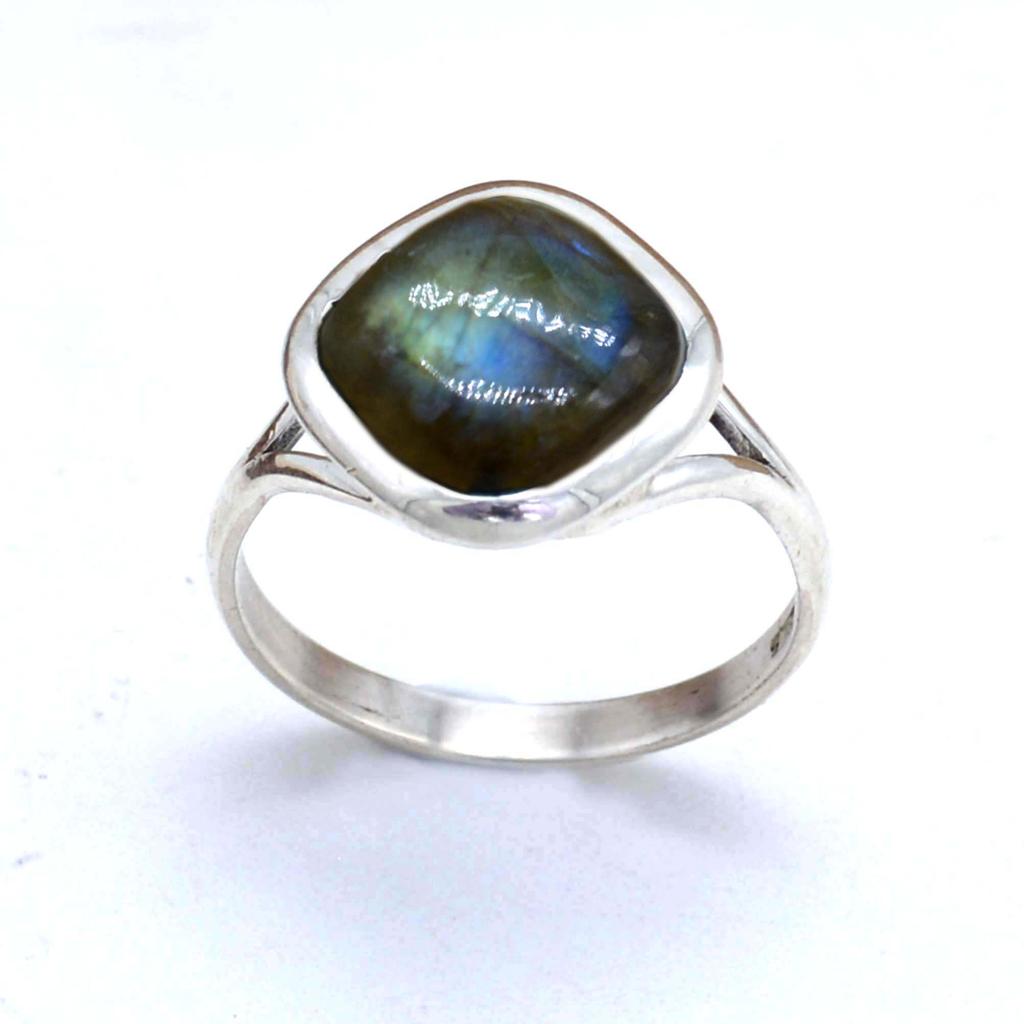 Labradorite 925 Sterling Silver Ring, Natural Gemstone Handmade Women Statement Ring