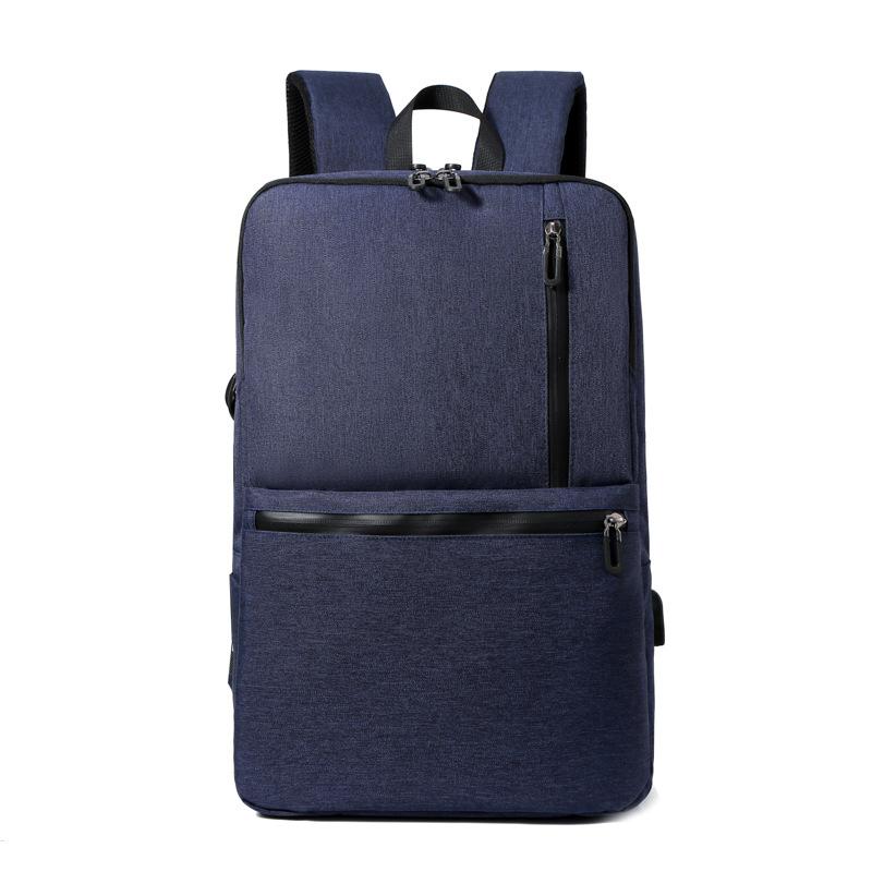 

Business Backpack USB Large Capacity Laptop Bag Breathable Scratch Resistant Student School Bag синий
