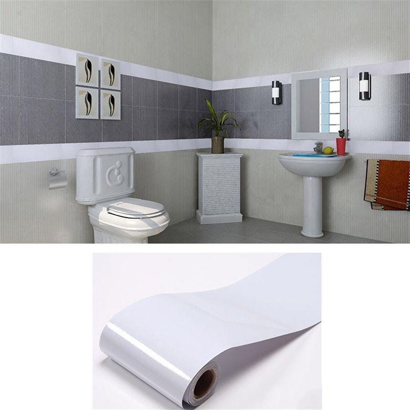Versatile 5m Self-adhesive Waterproof Pvc Wall Skirting Border For Any Room