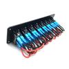 8 Gangs Marine Boat Vippbrytarpanel, 12V/24V Vattentät RV LED Switch Panel för Car Truck Marine
