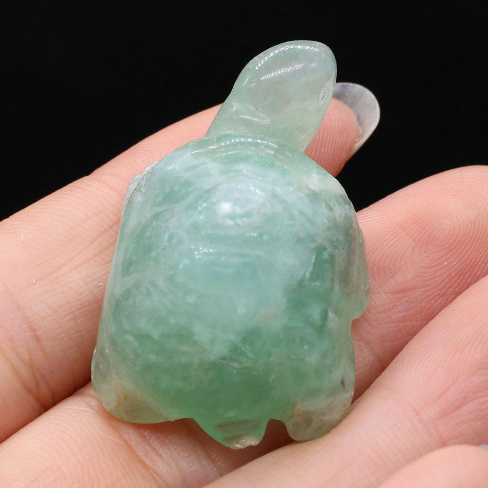 Pendentif Tortue En Aventurine Naturelle - Pierre De Quartz Reiki - Collier Réglable - Cadeau Homme Femme