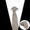 New Men's Tie Solid Color Stripe Soft Skinny 6cm Jacquard Necktie