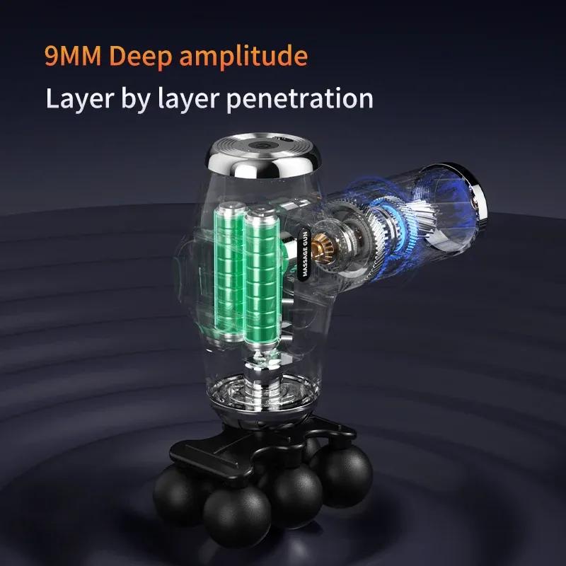 10 head massage gun muscle relaxation electric vibration fascia gun for relaxing the body and massaging handheld massager