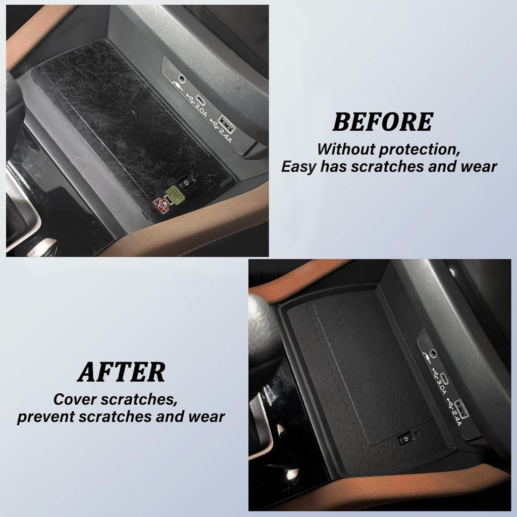 JKCOVER Center Console Wireless Charging Protective Non-Slip Mat Compatible With 2025 Subaru Forester Interior Accessories Waterproof Silicone
