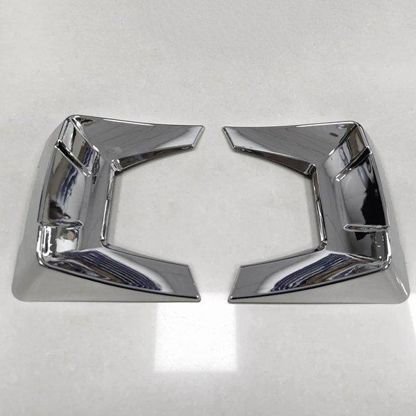Chrome Silver ABS Saddlebag Lid Spoiler Cover (1 Pair) for Ha