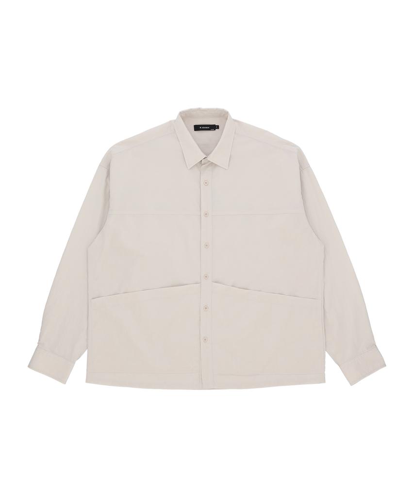 W STANDARD Oversized Washer Pocket Shirt [4 Colors]