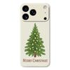 For iPhone 17 Pro Case Christmas Tree Pattern Printing Straight Edge TPU Phone Back Cover